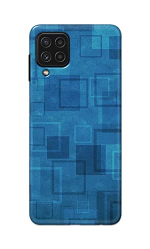 Image of Printed Hard Back Cover Case for Samsung Galaxy A22 4G Back Cover (Plain Azure Blue) -1302
