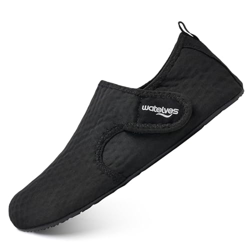 Image of WateLves Water Shoes for Women Men Swim Beach Aqua Socks Quick Dry Barefoot House Slippers Travel Shoes with Adjustable Magic Tape for Pool Diving Boating Yoga Surf