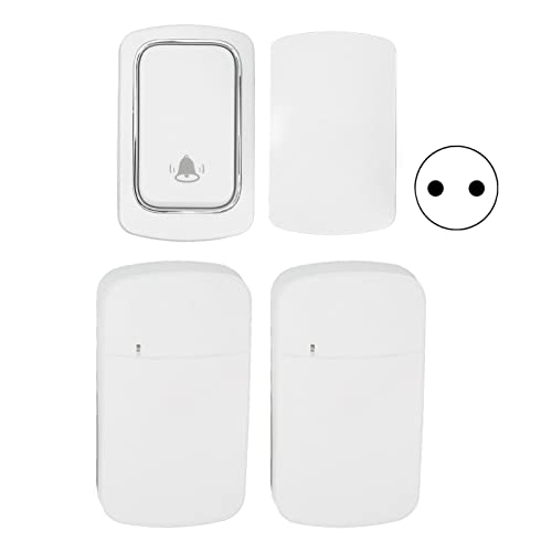 Conjunto de Campainha Sem Fio, 2 Receptores, Sem Bateria, à Prova d'água, Grau IP68, Campainha Auto