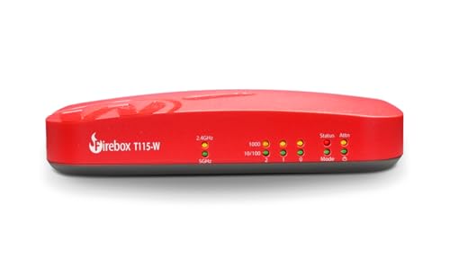 Image of WatchGuard Firebox T115-W with 3 Year Basic Security Suite - Wi-Fi 7 Tabletop Firewall, 3X 1Gb Ports, Silent Fanless Security for Small Offices (WGT116033)
