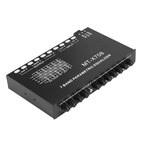 SEWACC Band Car Equalizer Adjustable Stereo Equalizer for Enhanced Audio Quality Compact Design for Easy Installation Sturdy Construction User Friendly Control Panel