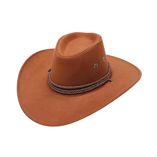 Flat Brim Cowboy Hat for Sun Protection During Camping And Rodeo