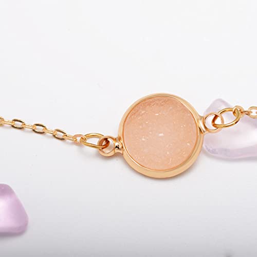 Resin Choker Necklace Disc Necklaces Gold Necklace Chain For Women & Teen Girl, 134 #TOP4