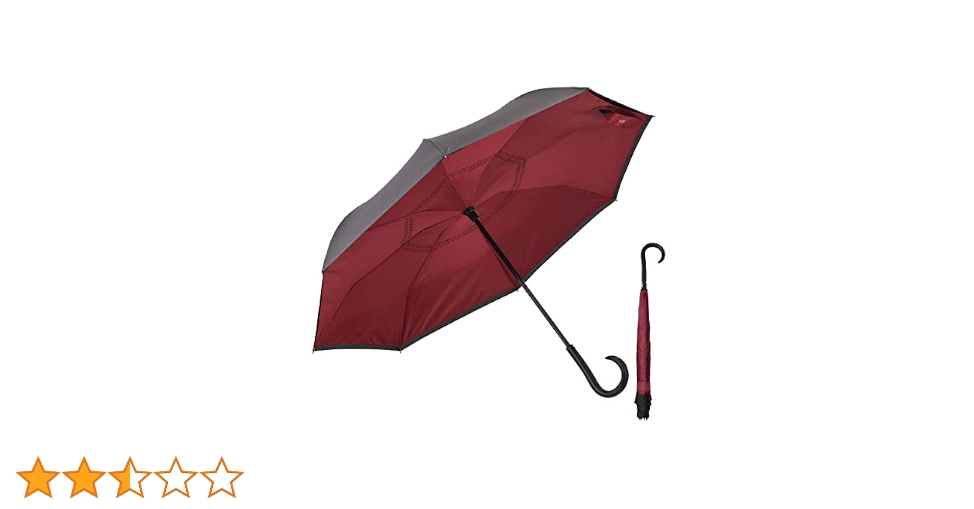 Amazon.co.jp: Waterfront 長傘 雨傘 Sa傘 ワインレッド 60cm