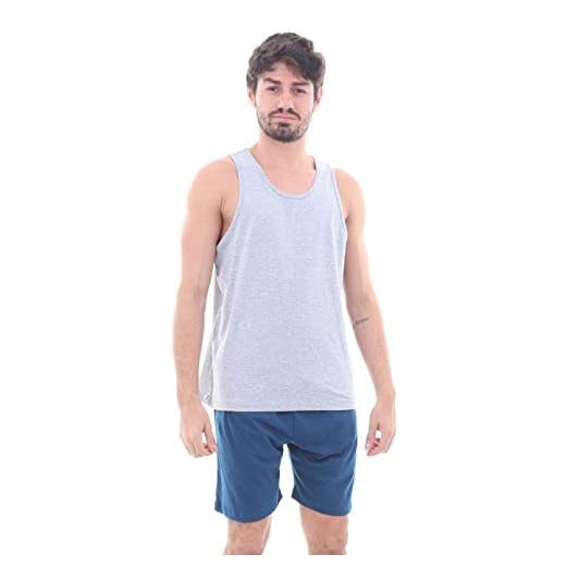 Kit 2 Pijamas Algodão Curto Regata Masculino Mechler