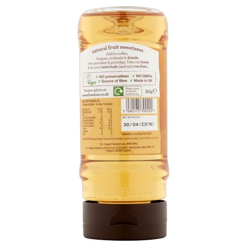 Sweet Freedom Gingerbread Syrup - 350 g | Natural Great Taste With Sweetness Derived from Fruit | Ideal for Coffee, Baking & Dessert | No Preservatives or Allergens | Vegan | Only 13 Cal Per Teaspoon