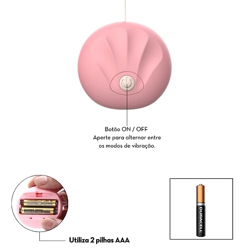 Capsula Vibratória Bullet com Controle Em Formato De Concha Para Controlar A Velocidade Rosa MBC1031