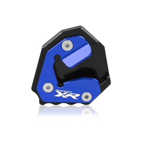 Plaque extension béquille CNC S1000XR élargisseur support moto bleu