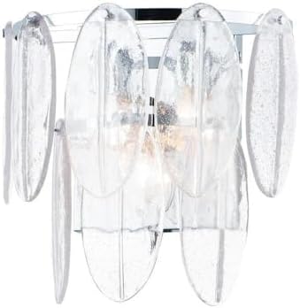 Maxim Lighting 30732CLWTPC Glacier-3 Light Wall Sconce-18 Inches Wide by 13.5 inches high