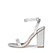 DREAM PAIRS Women's Chunky High Heels Sandals, Ankle Strap Open Square Toe Block Heels Cute Sparkly Heels for Wedding Party,Size 8.5,SILVER-GLITTER,SDHS2204W-1