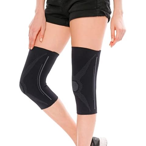 invera Knee Compression Sleeve, Knee Support Brace, Unisex Knee Protector Sleeve for Running, Basketball, Weightlifting, Gym, Workout, Sports (Medium, 1, Unit) Cover