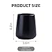 Black Toothbrush Holder for Bathroom - Ceramic Tooth Brushing Holders, Toothpaste Holder, Reusable Toothbrush Mouthwash Cup, Space-Saving Design for Bathroom Countertop