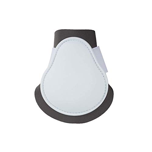 HORZE Chicago Fetlock Rear Boots | Lightweight, Adjustable, Jumping Horse Boots (Pair) - White/Grey - Horse