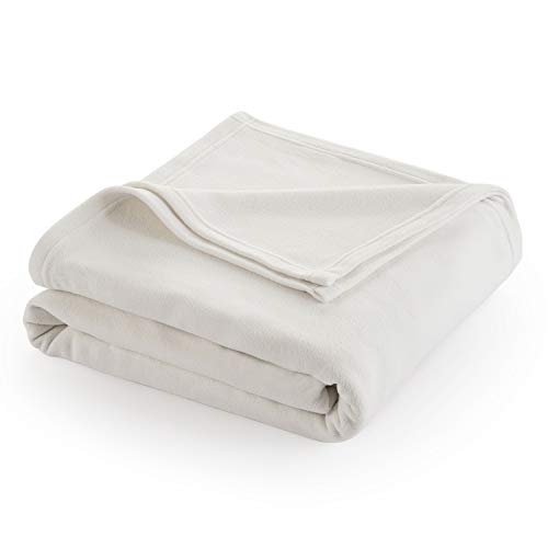 Martex Super Soft Fleece Blanket – Twin, Warm, Lightweight, Pet-Friendly, Throw for Home Bed, Sofa & Dorm – Ivory