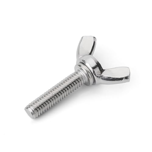 10本入 蝶ボルト爪ボルト M6 親指蝶 羽ハンドボルト 蝶ねじ ウィングボルト 炭素鋼 ボルトセット ねじ 手ねじ機械部品 (M6*12)