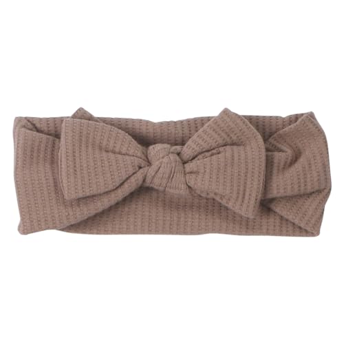 Three Little Tots- Waffle Knit Knotted Headband Bow (Cocoa Sands)