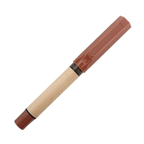 0.38mm先端の木製万年筆 人間工学グリップ 初心者 ライティング ジャーナリング ラージインク コンバーター 万年筆 学生