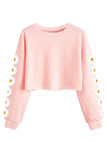 Dellytop Kids Long Sleeve Crop Top Sweatshirt
