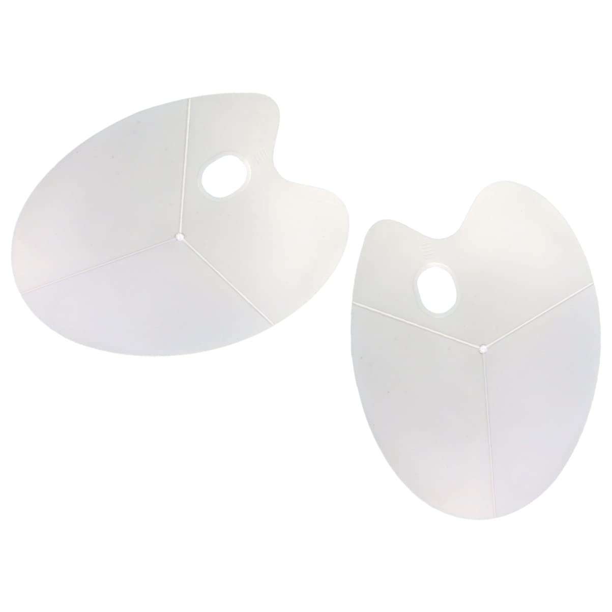 DOITOOL 2Pcs Plastic Painting Palette Durable Color Mixing Tray for Watercolor Lightweight Art Paint Tray for Artists Students