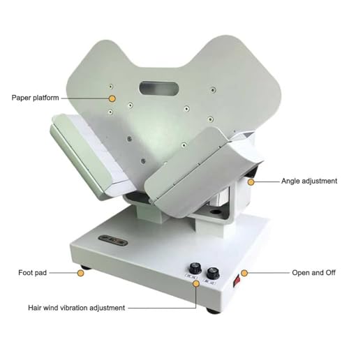 COYEUX A3-A5 Automatic Paper Jogger, Electric Paper Sorting Machine, 2500rpm/min Vibration Frequency, Blowing Vibration Adjustment, Vertical Angle 10°-50°, for Printing - Thumbnail 7