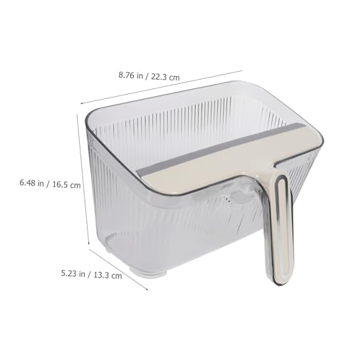 Set de bote de basura de escritorio transparente multifuncional miniatura 7