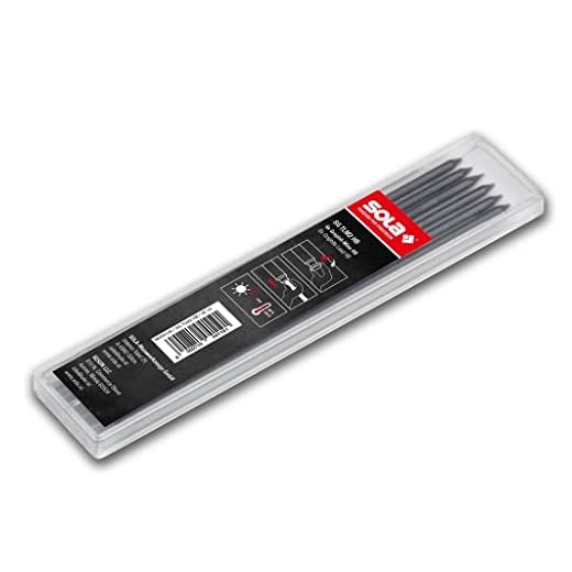 SOLA SG TLM2 HB Sola - Recambios para marcadores de agujeros profundos para TLM y TLM2, paquete de 6 recargas, dureza de grafito HB