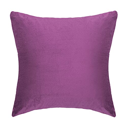 Image of Cazimo Velvet Cushion Covers for Bed, Sofa and Couch - 16 * 16 inches | Ideal for Living Room | Set of 2, Pink