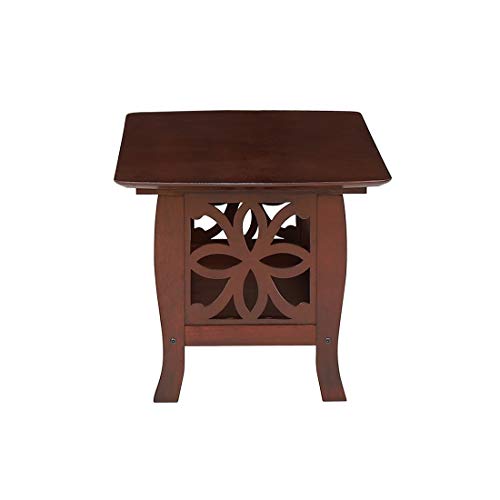 Image of Woodness Odron Solid Wood Coffee Table (Mahogany Finish, Brown)