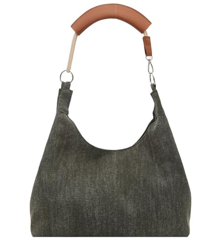 Women's Retro Shoulder Bag Lightweight Canvas Crossbody Purse Casual Underarm Tote Shoulder Purse for Daily Use