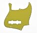 KAISH 4 String J Bass Style Pickguard Bass Pick Guard Scratch Plate for Jazz J Bass made in USA/Mexico Yellow 3 Ply