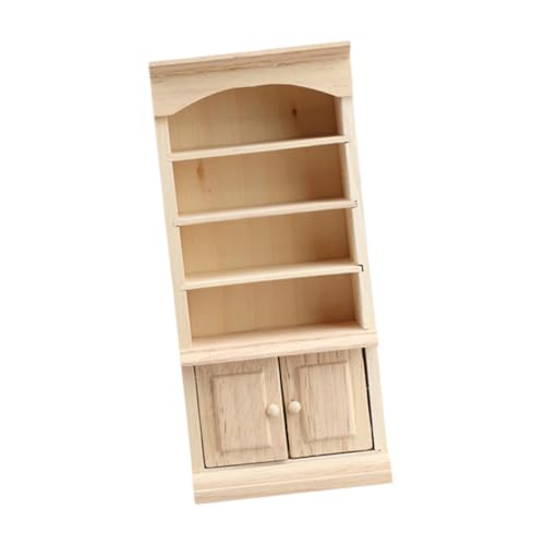 Miniature Wooden Cabinet Dollhouse Furniture 1:12 Scale, Handcrafted Closet for Dollhouse Bedroom, 6.9x3.5x15.3cm