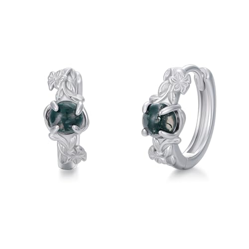 Suiknsn Moss Agate t[vCO fB[X 925X^[OVo[ ̎ CO h Vo[/[YS[h/S[h/ubNXAQ[gWG[ a ̓Mtg, S, X^[OVo[ X^[