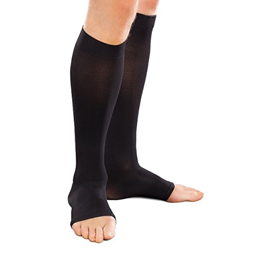 Image of Ease Opaque Open-Toe Knee Highs - 30-40mmHg Firm Compression Stockings