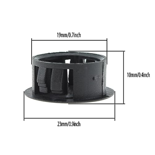 Image of 40pcs 3 /4 inch Flush Mount Black Plastic Body and Sheet Metal Hole Plug, Furniture Fencing Post Pipe Insert End Caps