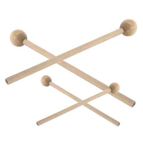 Baquetas de madera redondas para percusión 2 pares miniatura 1