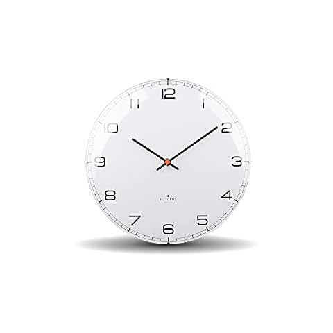 Huygens - Dome25 Arabic - White - Wall Clock - Silent Quartz Movement Cover