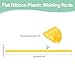 MECCANIXITY 10 Pcs Yellow Plastic Welding Rods 9.5mm x 250mm HDPE Flat Ribbon Plastic Welding Strip for Repairing Water Tanks Forklift Pallets Trash Cans Transfer Troughs(0.4inch x 10inch)