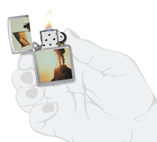 Encendedor Zippo con bandera americana miniatura 4