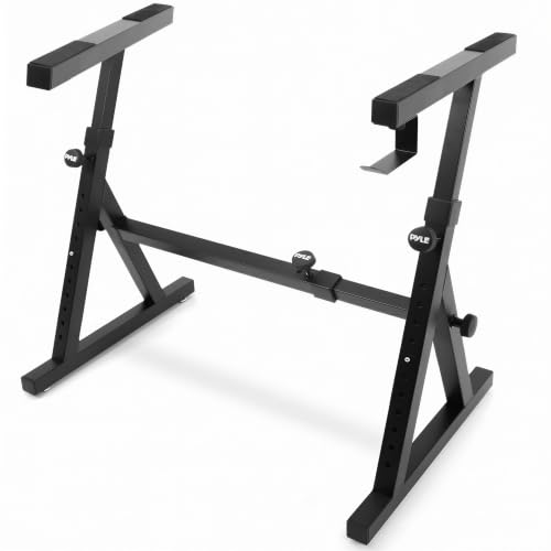 Pyle Heavy Duty Folding Keyboard Stand - Sturdy Reinforced Z...