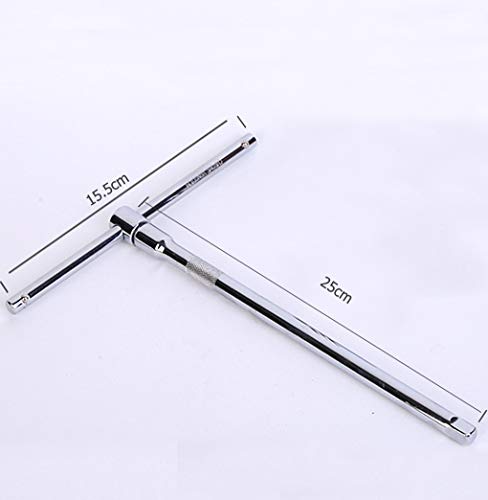 Osof 14Mm & 16Mm Spark Plug Socket Thin Wall 12-Point Removal Tool 3/8 Inch Square Drive Set + 3/8-Inch Drive Sliding T Bar Torque Spanner Extension Kit 10Inch/25Cm #TOP6