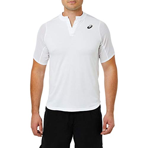 ASICS Men's Gel-Cool Polo, Brilliant White, Large