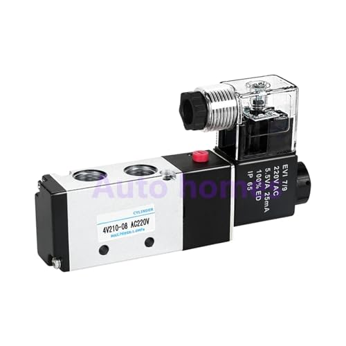 Válvula de control de gas de 5 vías 4V210-08 AC110V impermeable para aire neumático 2