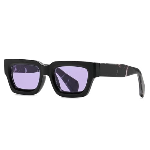Lunettes de soleil pour femmes style punk vintage violet et orange