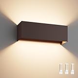 Klighten Applique da Parete per Interni/Esterni Bianco Caldo 3000K G9 Sorgente Luminosa Sostituibile, 27W Lampada da Parete Angolo del Fascio Regolabile Aplique IP54 Impermeabil (Bronze)