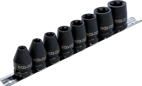 Miniatura 2 de Bgs 9779 Juego De Llaves De Vaso De Impacto E-Torx Entrada Cuadrado Interior 12,5 Mm 1 2 E10 - E24 8 Piezas
