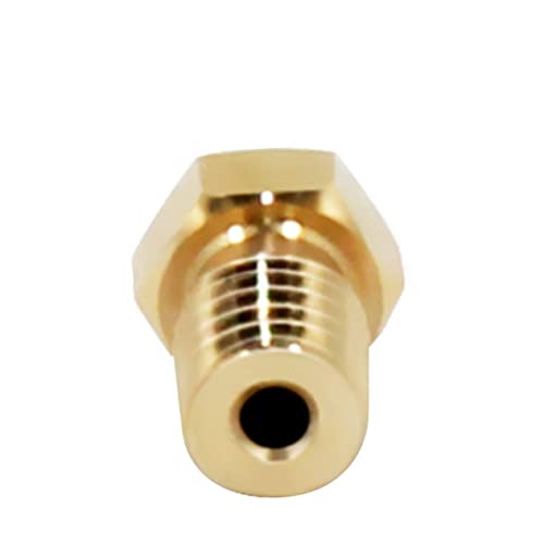 NUOBESTY 10pcs Printer Nozzle Extruder Threaded Filament Brass Nozzle for Mini Desktop Printing