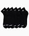 Calvin Klein Mens Quarter Socks - 6 Pack Cushioned Mini Crew Athletic Socks for Men, Ideal for Running, Sport, and Hiking, Size 7-12, Solid Black