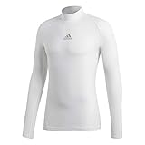 Stehkragen adidas Herren Alphaskin Longsleeve Warm T-Shirt, White, S
