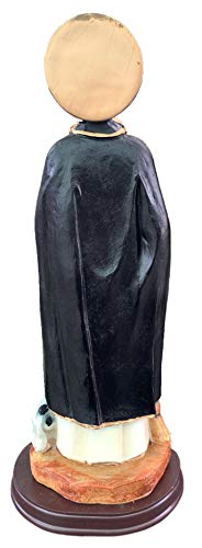 Estatua Metálica de San Martín de Porres, 12" de Alto miniatura 3