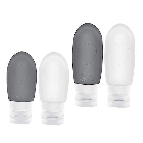 Vaguelly 4Piezas Cosméticas De Viaje De Silicona Incluye Para Almacenar Lociones Champús